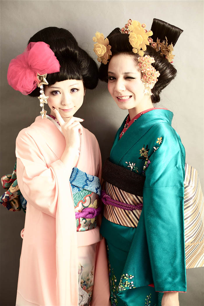 100328:青山香純 ミミちゃん ウイッグL まとめ髪 髪飾り 振袖 成人式 シチュエーション アンティーク着物 
