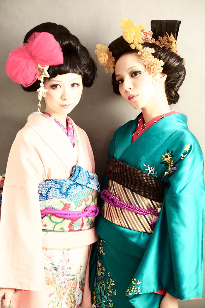100329:青山香純 ミミちゃん ウイッグL まとめ髪 髪飾り 振袖 成人式 シチュエーション アンティーク着物 