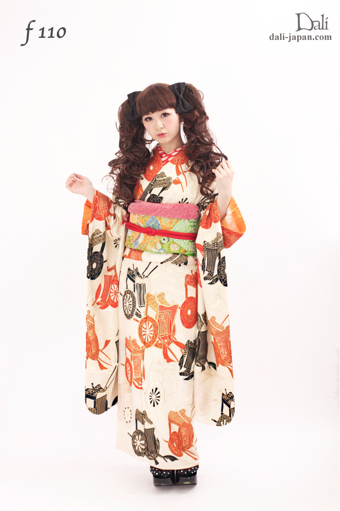 100826:ミミちゃん ロング ウイッグL ツインテール 髪飾り 振袖 成人式 シチュエーション アンティーク着物 