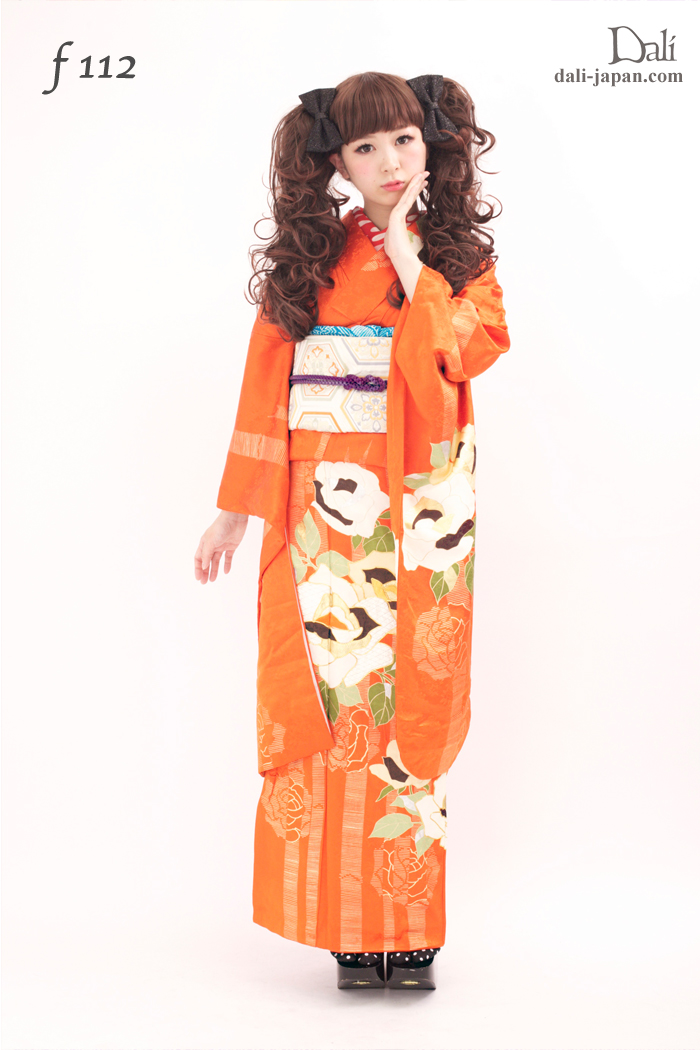 100867:ミミちゃん ウイッグL ツインテール 髪飾り 振袖 成人式 アンティーク着物 