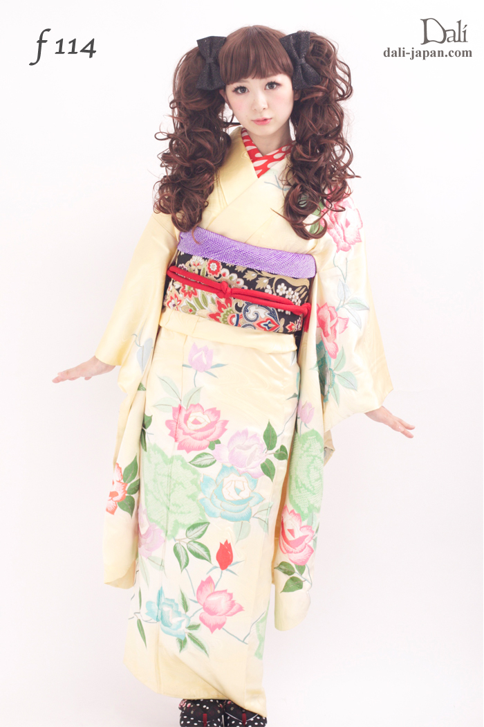 100868:ミミちゃん ロング ウイッグL ツインテール 髪飾り 振袖 成人式 アンティーク着物 