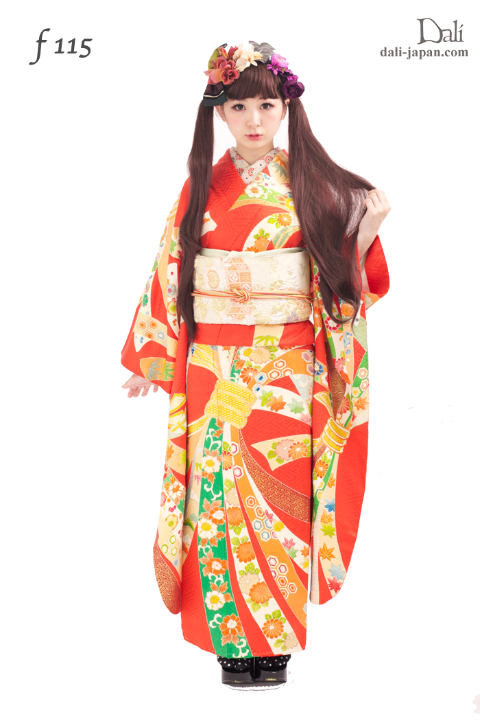 100892:ミミちゃん ロング ウイッグL ツインテール 髪飾り 振袖 成人式 
