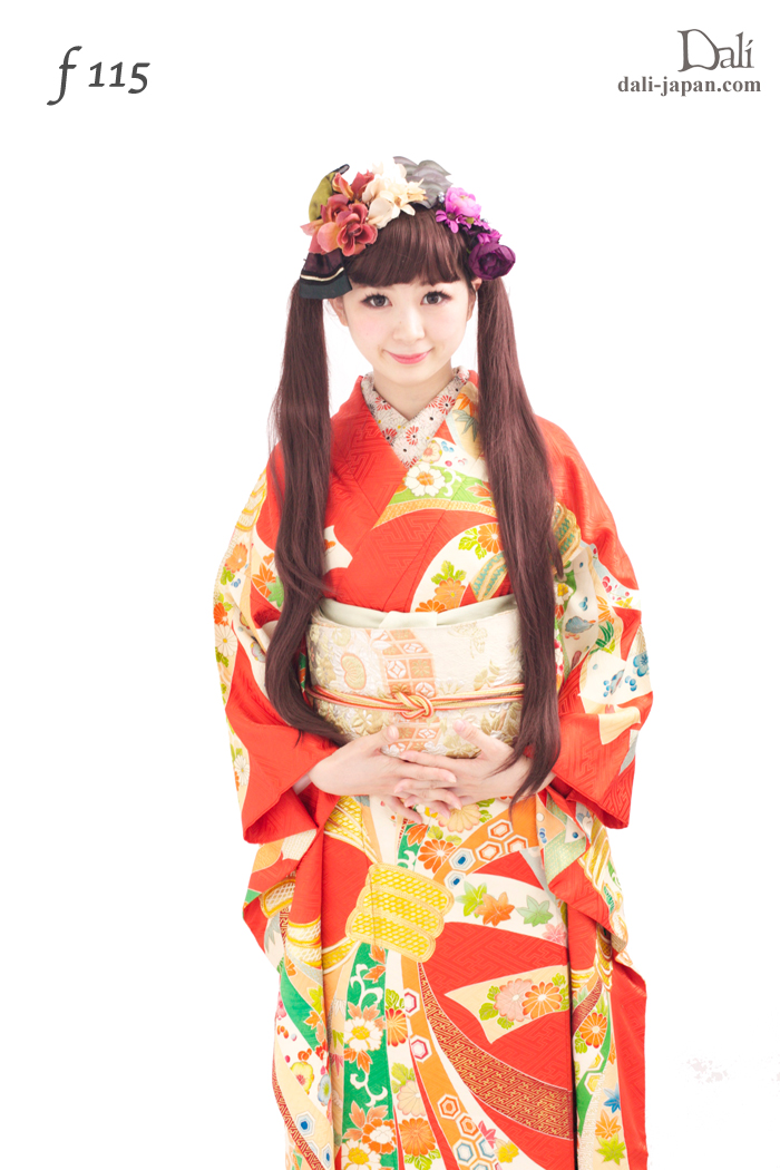 100893:ミミちゃん　ロング　ウイッグL　ツインテール　髪飾り　振袖　成人式　 by Dali photo theater