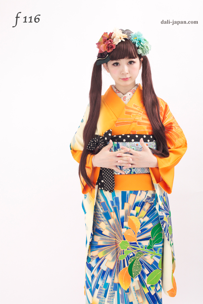 100910:ミミちゃん　ロング　ツインテール　髪飾り　振袖　成人式　アンティーク着物　 by Dali photo theater