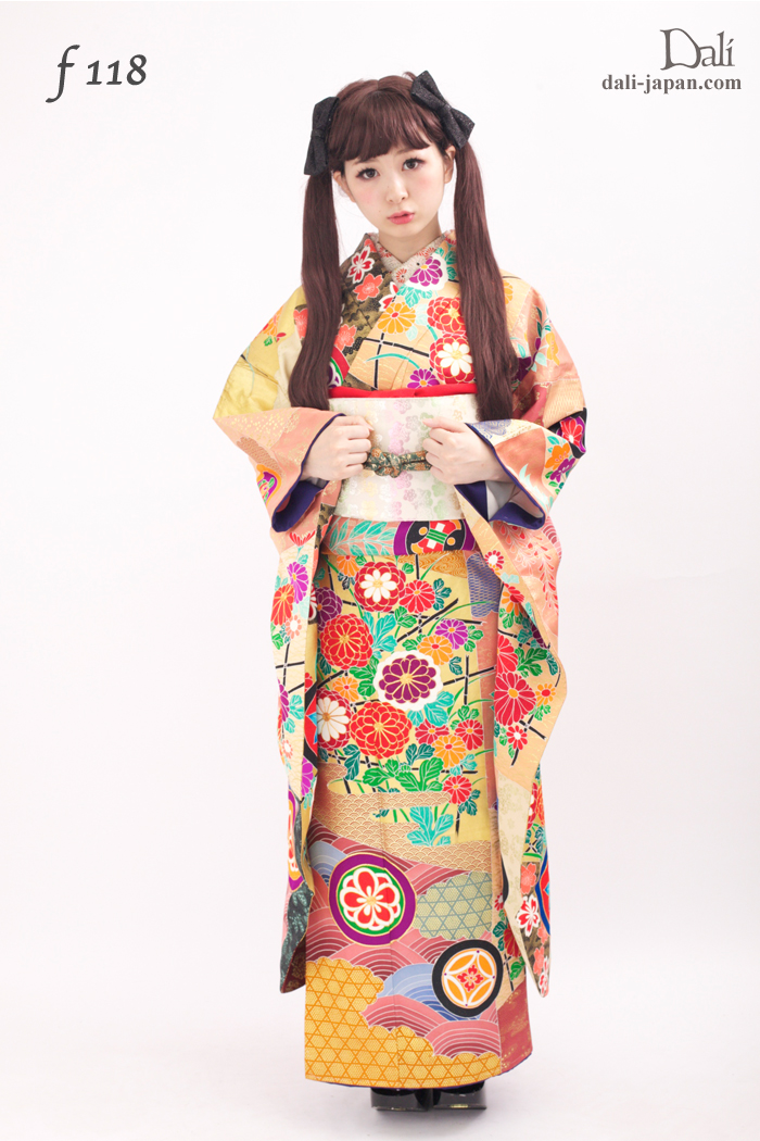 100930:ミミちゃん ロング ウイッグL ツインテール 髪飾り 振袖 成人式 ブライダル シチュエーション アンティーク着物 宣材撮影 